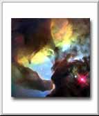 This NASA Hubble Space Telescope (HST) image reveals a pair of one-half light-year long interstellar twisters -- eerie funnels and twisted-rope structures -- in the heart of the Lagoon Nebula (Messier 8) which lies 5,000 light-years away in the direction of the constellation Sagittarius. The central hot star, O Herschel 36 (lower right), is the primary source of the ionizing radiation for the brightest region in the nebula, called the Hourglass. Other hot stars, also present in the nebula, are ionizing the extended optical nebulosity. The ionizing radiation induces photo-evaporation of the surfaces of the clouds and drives away violent stellar winds tearing into the cool clouds. The Lagoon Nebula and nebulae in other galaxies are sites where new stars are being born from dusty molecular clouds.